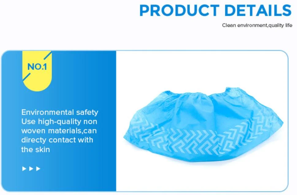 PE/CPE Shoe Cover Plastic Eco-Friendly Industry Blue Care Cleanroom Protection China Non-Medical Disposable Bags Shoes Cover